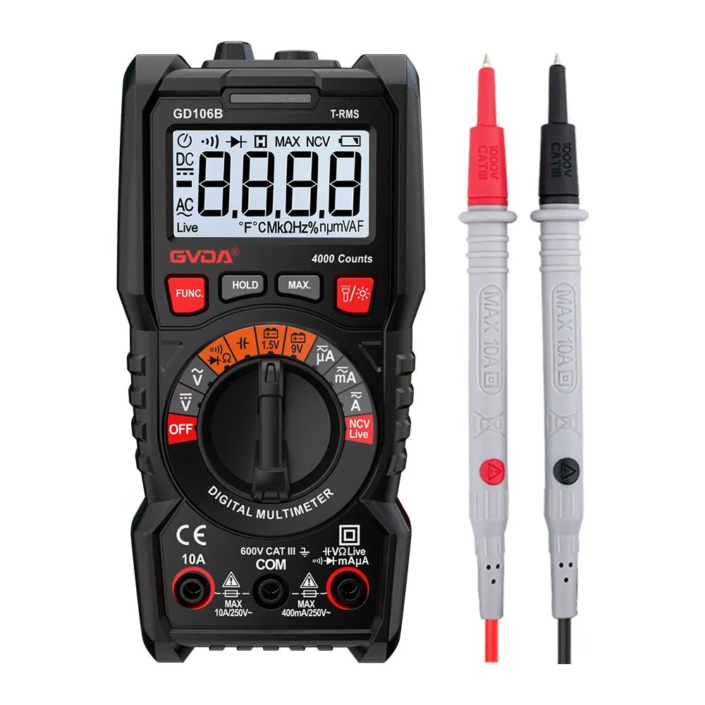 Multimeter zur Messung von Gleichspannung und Wechselspannung