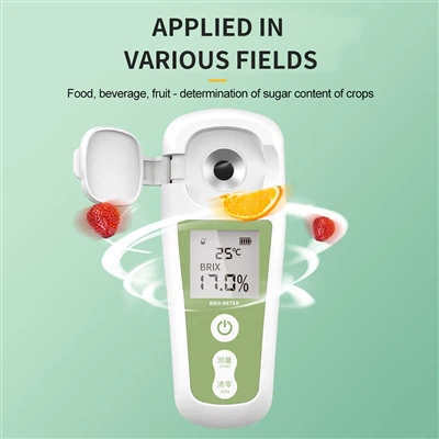 Ein tragbares Zuckermessgerät kann die Süße von Früchten messen